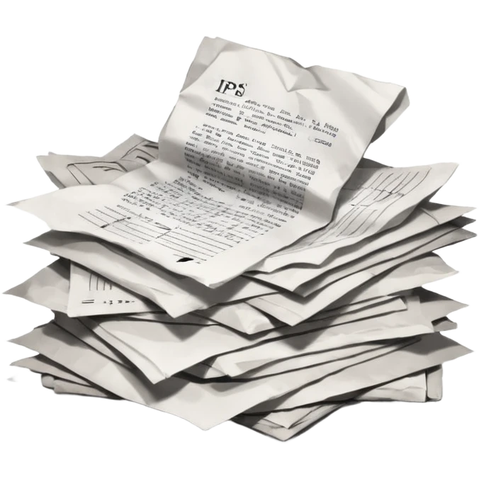 messy Pile of patent papers emoji