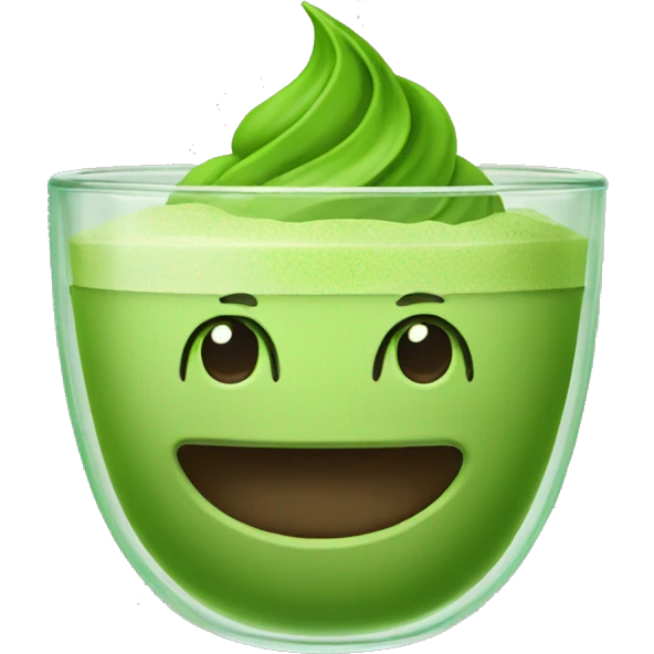 green matcha coffe emoji