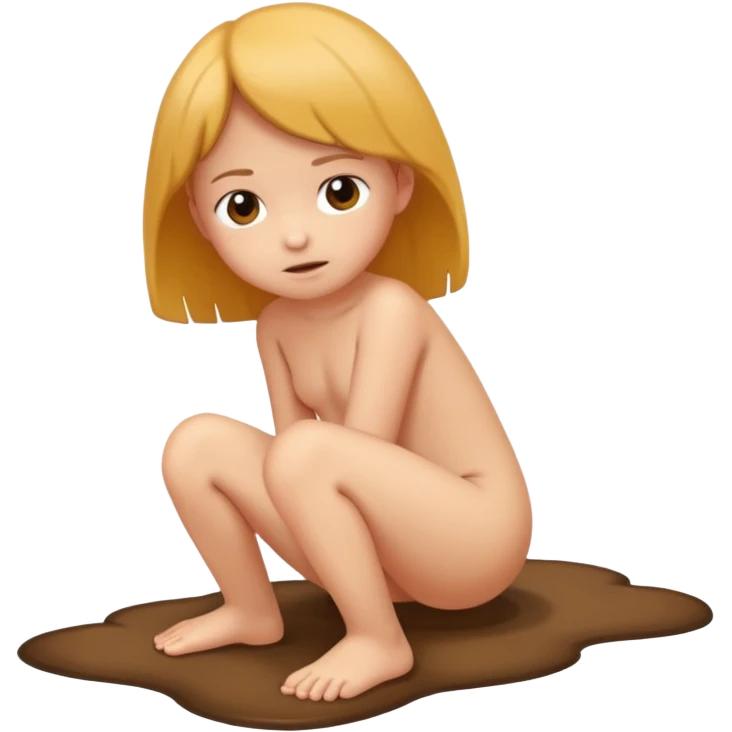 10 year old child girl naked  pooping in the floor emoji