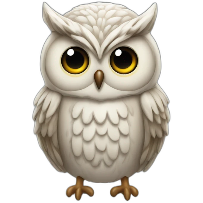 Hibou glacé  emoji