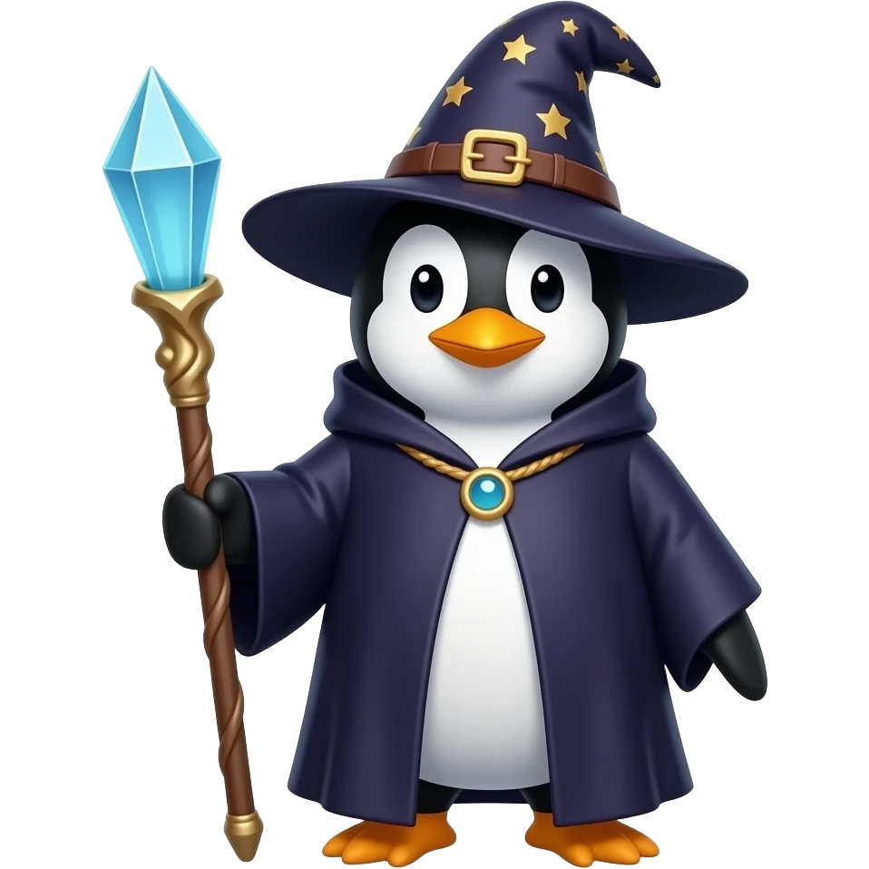Penguin Wizard emoji