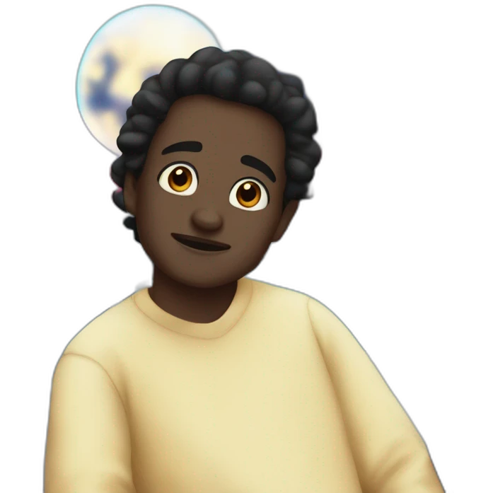 confident ebony gaze emoji