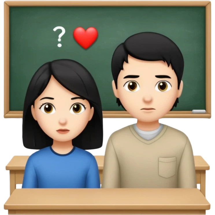 black hair girls ignore boy with blond hair emoji