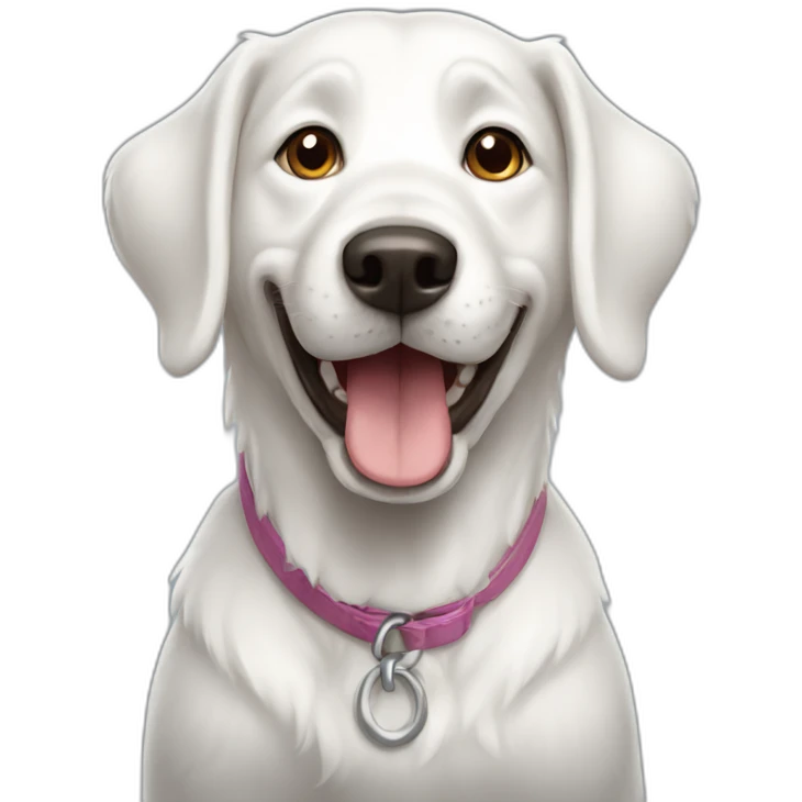 happy-white-dog emoji