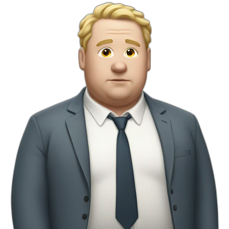 Fat white man emoji