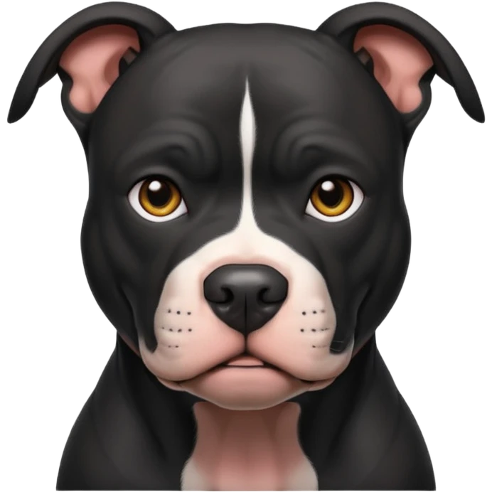 A black pitbull emoji