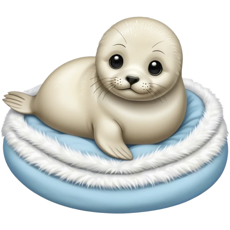 Baby seal in bed emoji