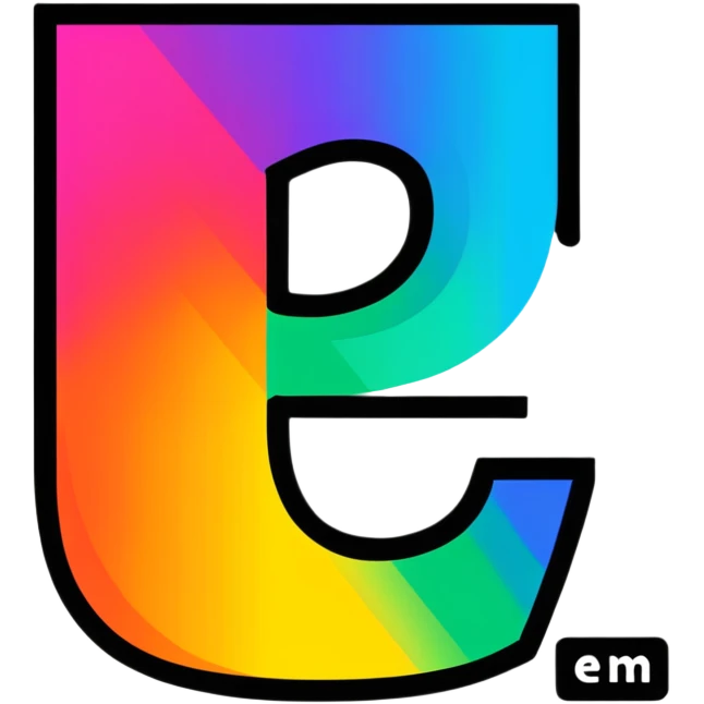 Colorful Gradient Alphabetical Letter “E” emoji