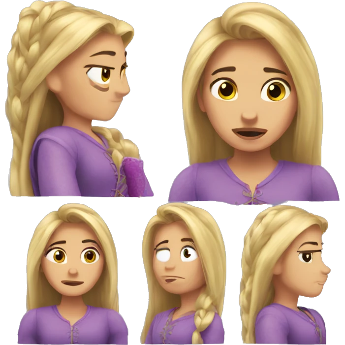 Rapunzel sick emoji