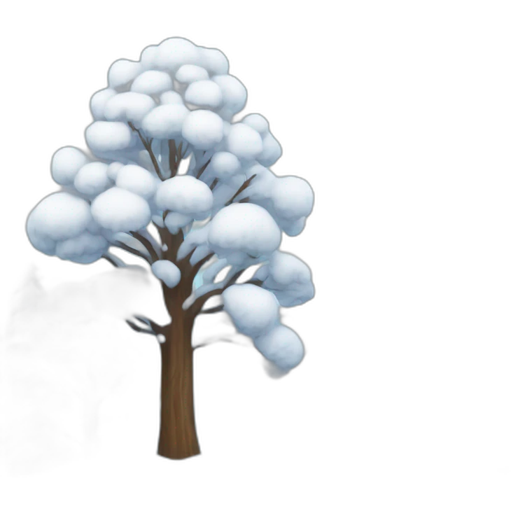snowy trees emoji
