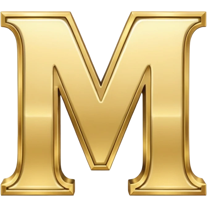 letter M in light gold emoji