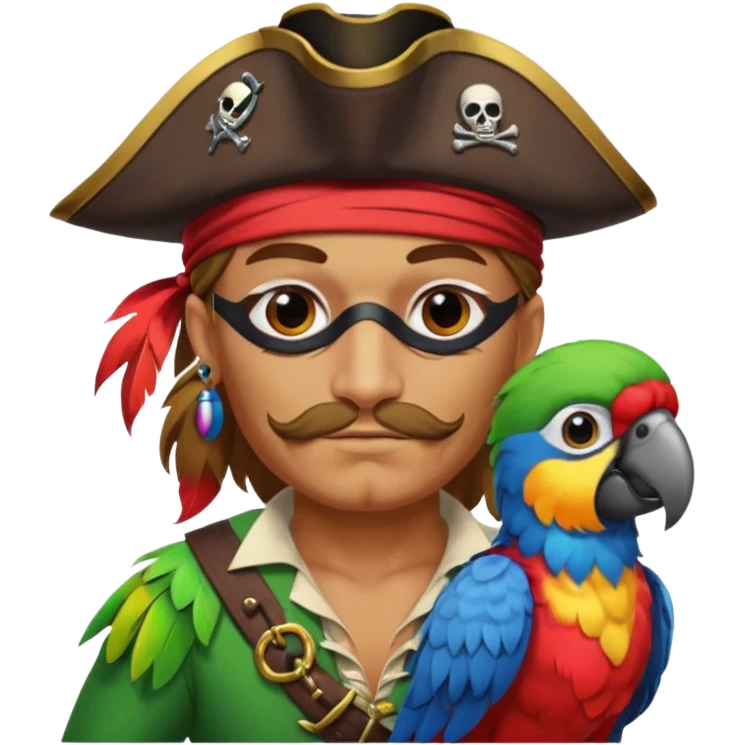 pirate and parrot emoji