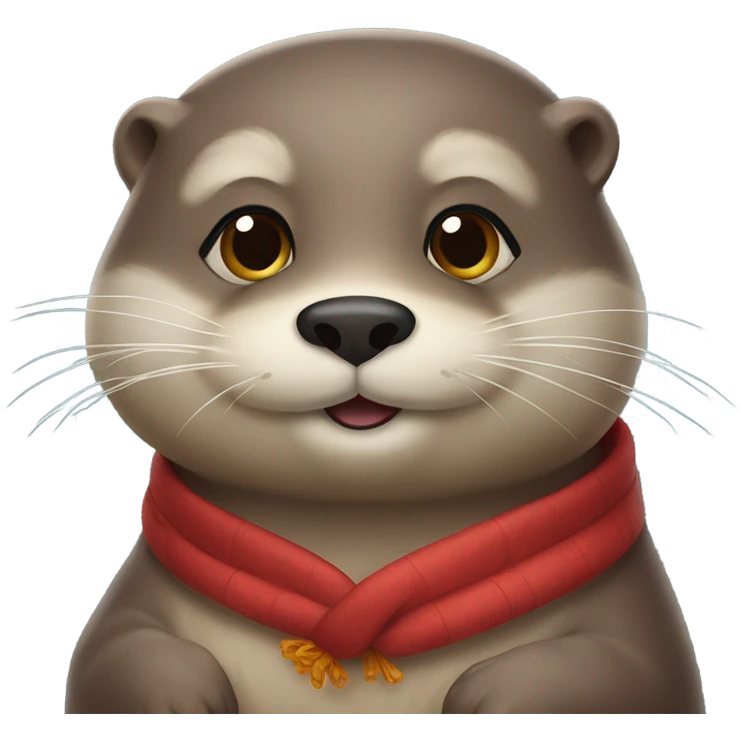 Otters on Korean Lunar New Year emoji