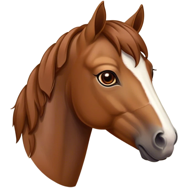 Cinematic Noble Brown Welsh Pony Portrait Emoji, Poised and sturdy, with a well-muscled build draped in a rich, chestnut-brown color, expressive eyes and a gracefully refined head with a gentle, noble profile, Simplified yet sharp and sophisticated features, highly detailed, glowing with a warm, earthy glow, high shine, intelligent and resilient, stylized with an air of pastoral elegance, focused and determined, soft glowing outline, capturing the essence of a watchful and confident brown Welsh pony that appears ready to gallop out of the screen with effortless strength! emoji