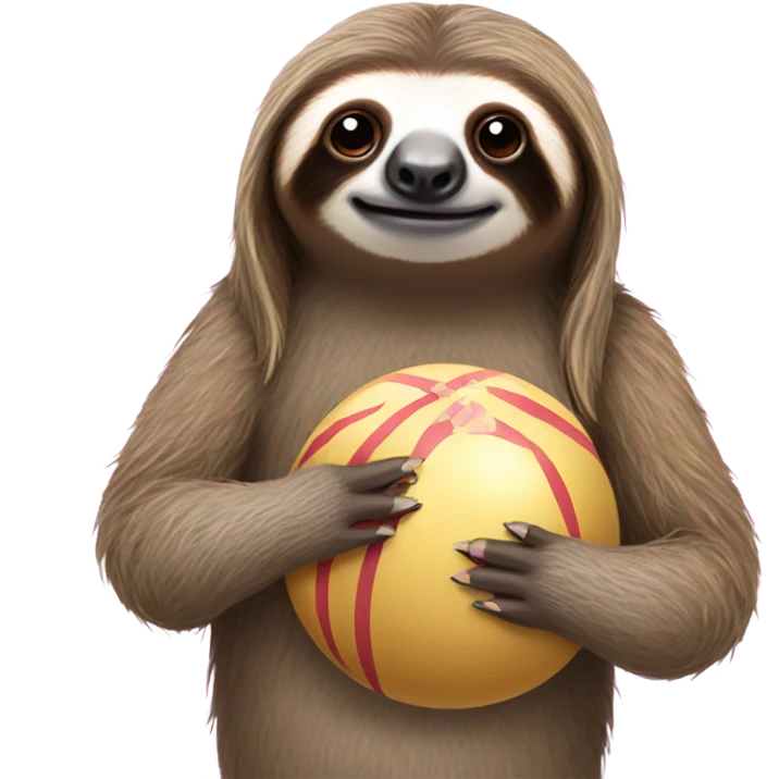 Sloth with fake nails wearing a ball gown  emoji
