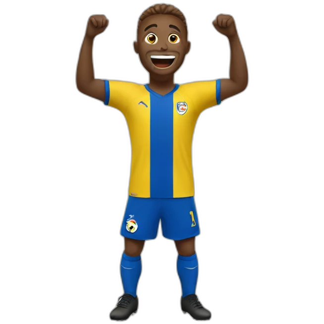 soccer supporter celebrating emoji