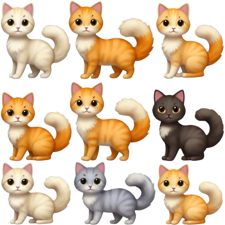 Cats with Fluffy Tails emoji