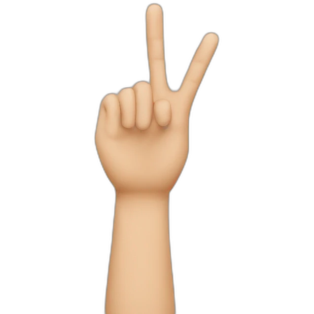 Drei Finger hoch zeigen emoji