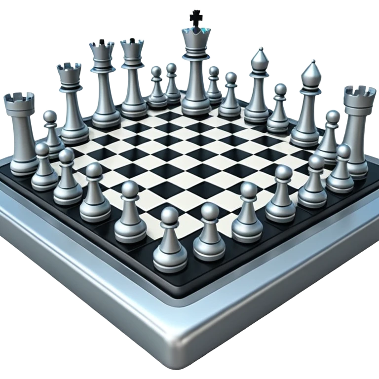 3d chessboard cyber emoji