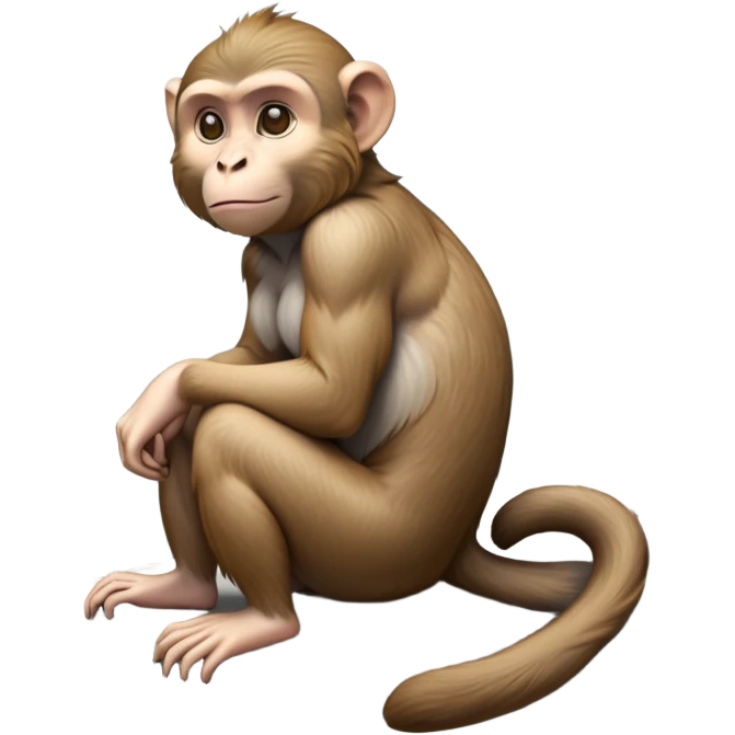 cinematic-macaque-realistic-full-body-sitting-emoji,-compact-muscular-frame-poised-on-a-rocky-outcrop,-short-curled-tail-resting-behind,-head-tilted-dramatically,-thick-dense-fur-in-warm-shades-of-brown-and-grey,-expressive-eyes-filled-with-intelligent-curiosity,-simplified-yet-realistic-focused-features,-highly-detailed,-glowing-with-an-almost-sarcastic-glow emoji