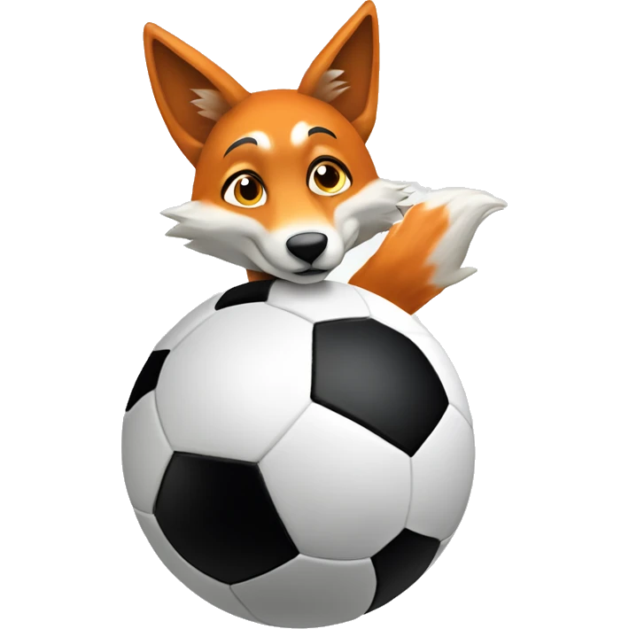 Fuchs spielt Fußball  emoji