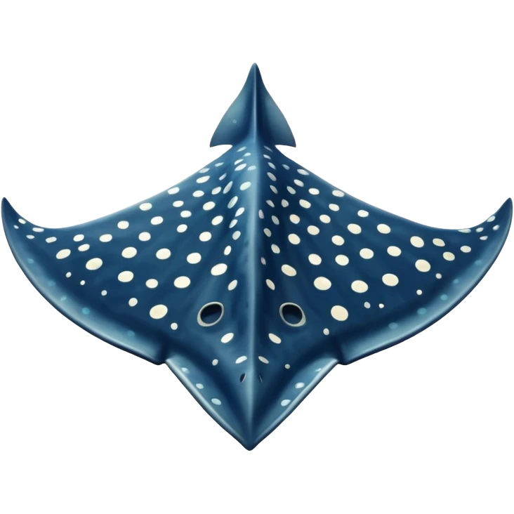 Spotted eagle sting ray with wide wingspan viewed from above emoji