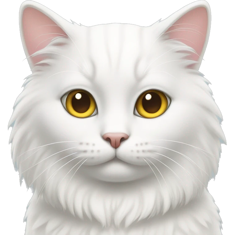 white cat sitting emoji