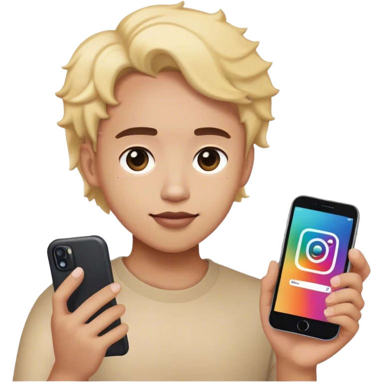 instagram no celular. emoji