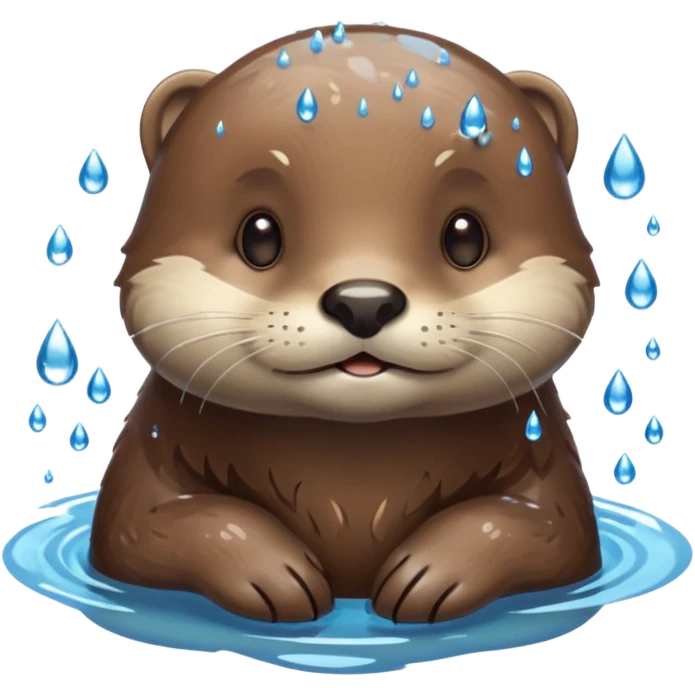 otter floating  emoji