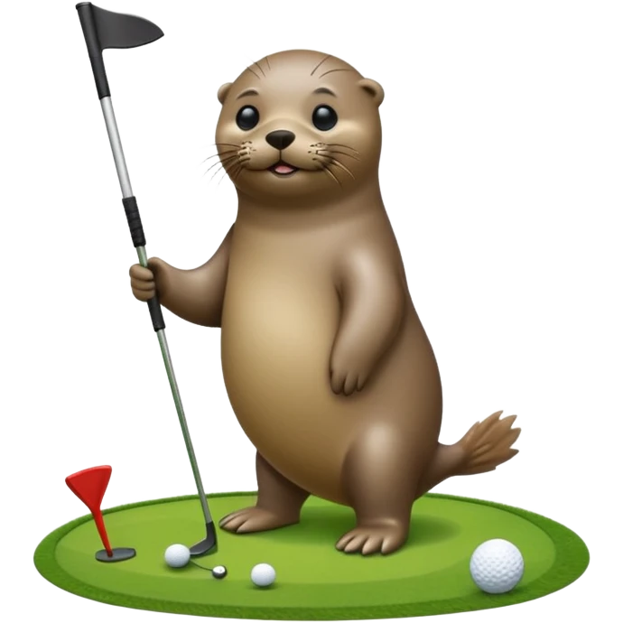 Seal golfing emoji