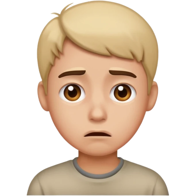 I need you to make an emoji of the gen z stare (young person like 20 yro’, like confusion, disgusted and kinda bored, it has to be very confused and disgusted  emoji