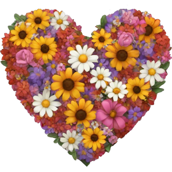 heart covered in flowers  emoji
