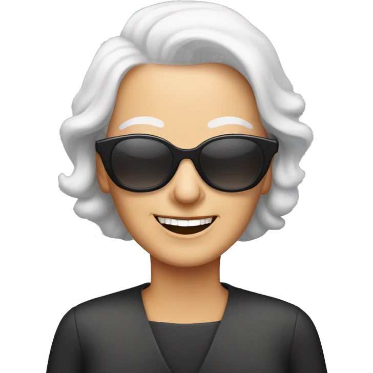 senior white lady in sunglasses emoji
