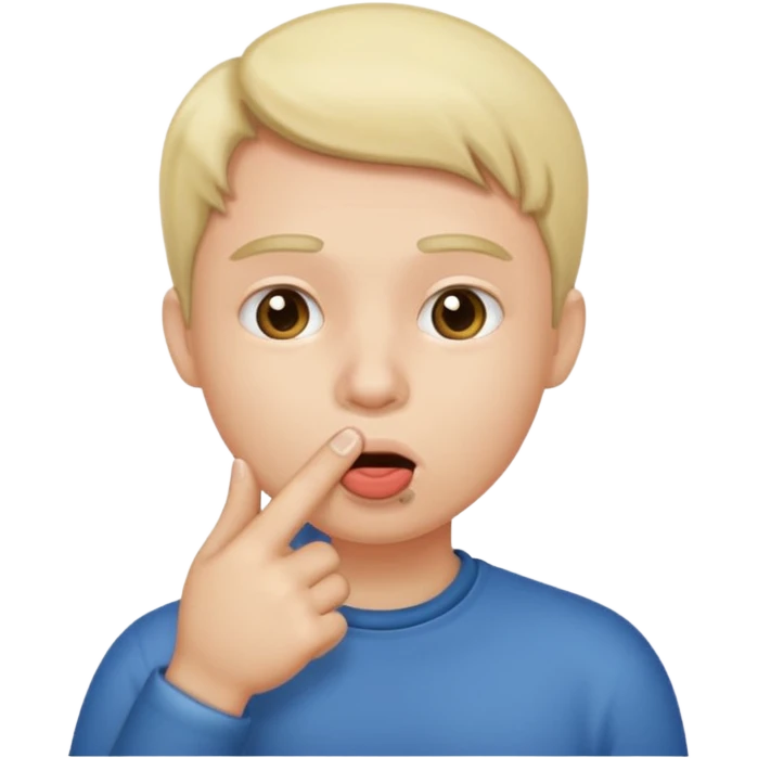Doigt dans la bouche emoji