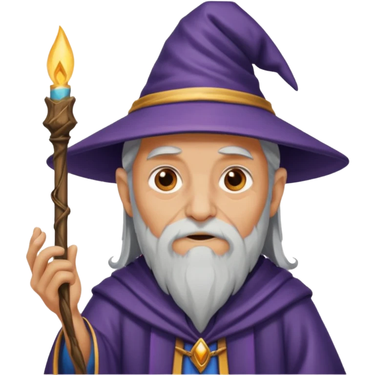 old wizard casting spells emoji