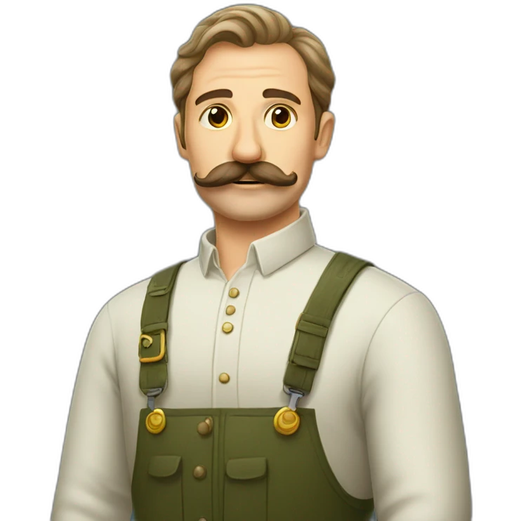 russian moustache husband with fish emoji