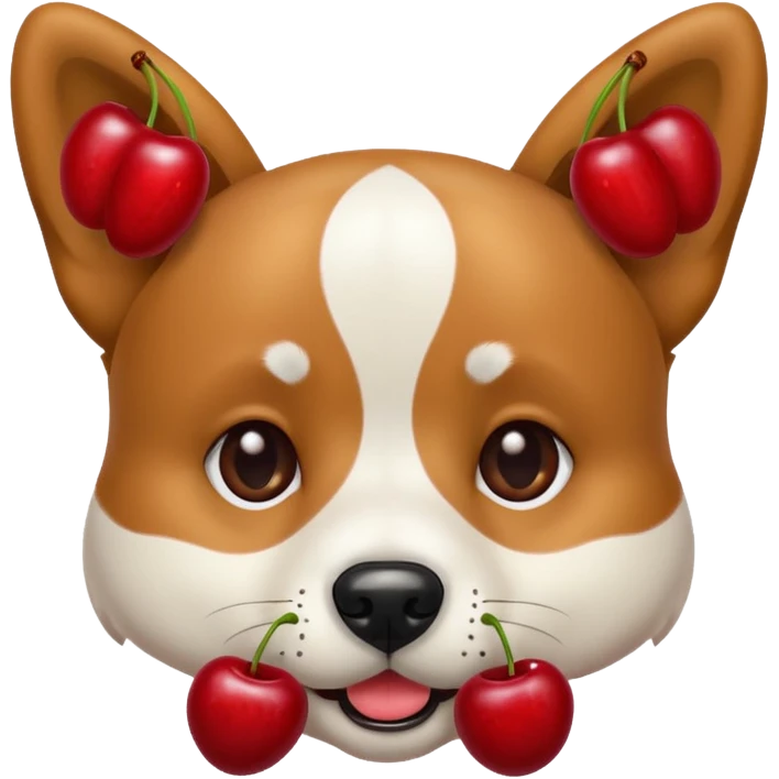 dog with cherries emoji