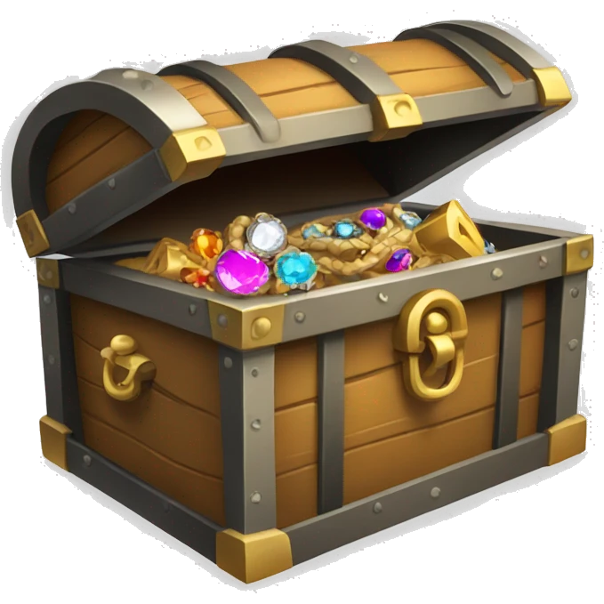 treasure chest with jewelry emoji