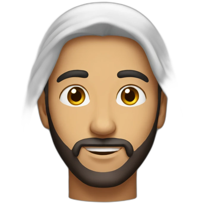 homme arabe avec des cheveux long emoji