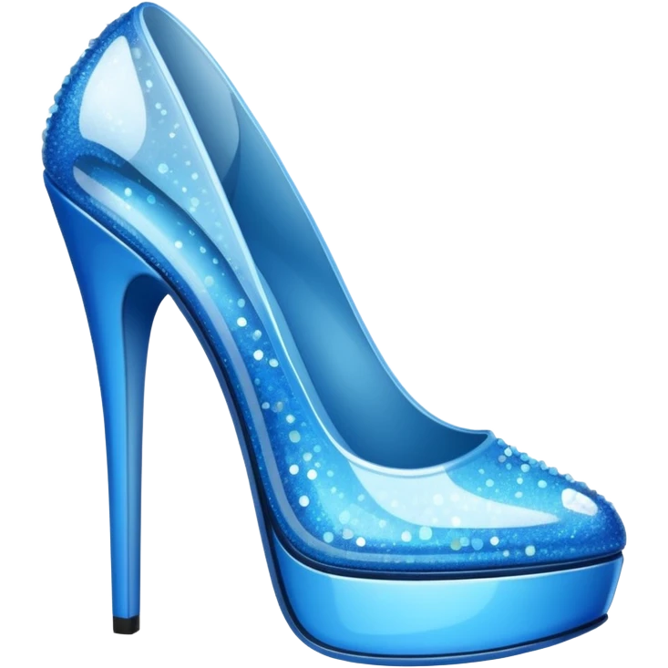 Blue heels like cindrella emoji