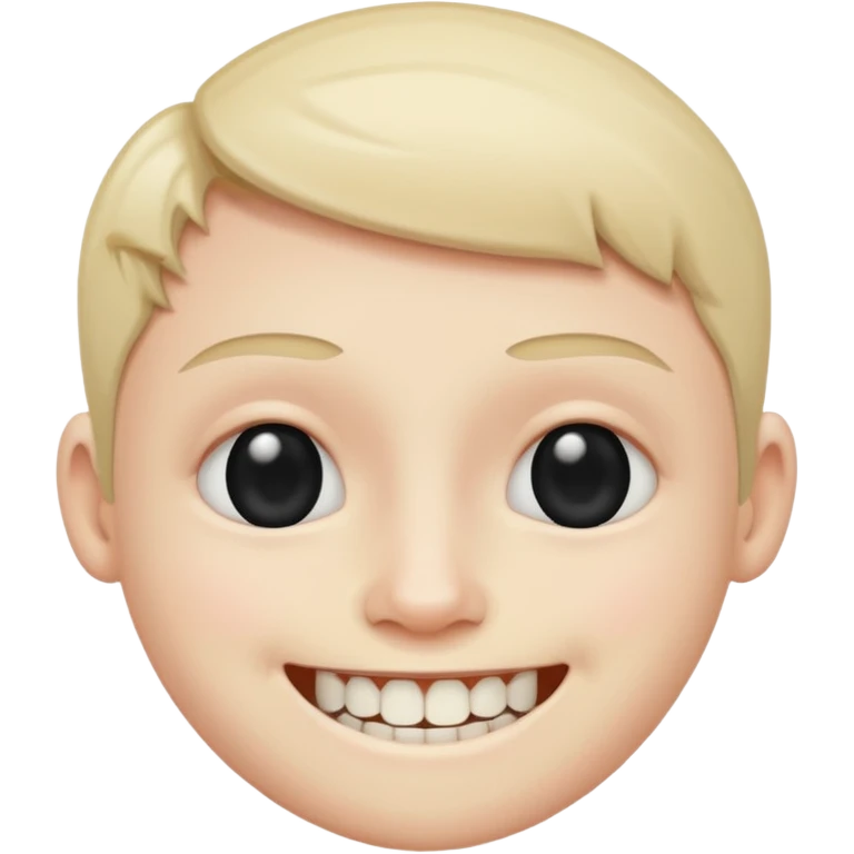 Smile with black eye and missing teeth emoji