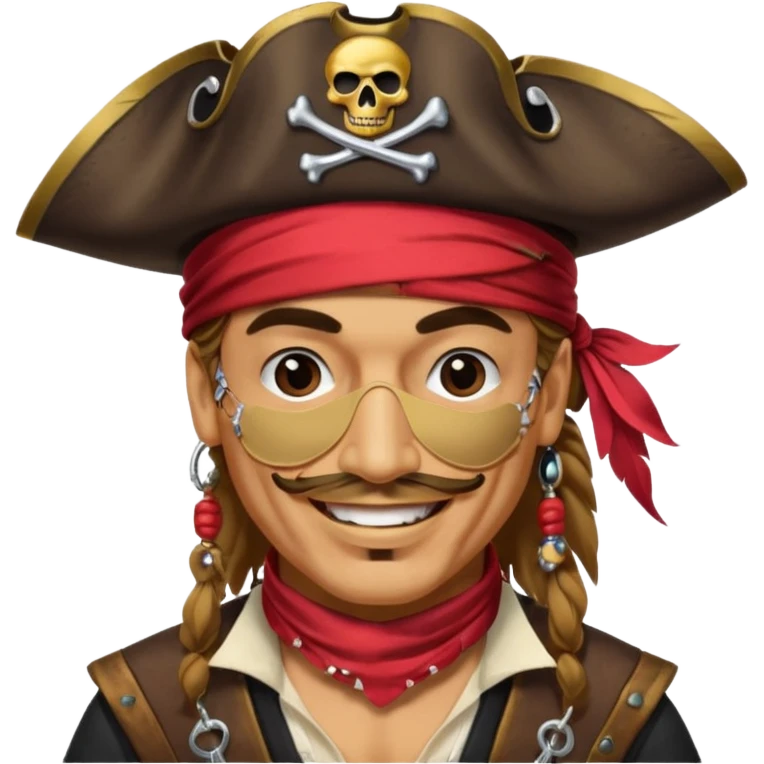 Джон Гальяно одет как пират emoji