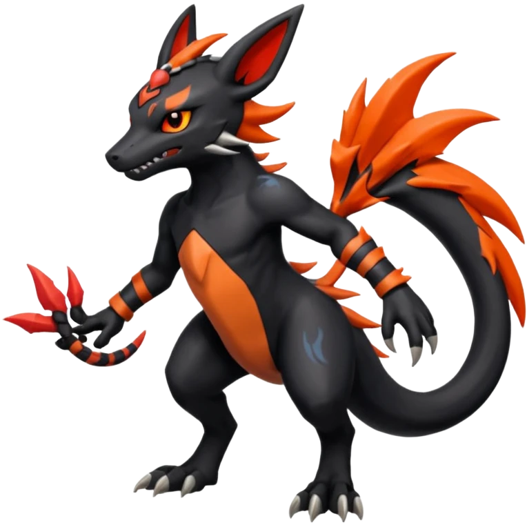 Salandit-Guilmon-Umbreon-Silvally-fusion (full body) emoji