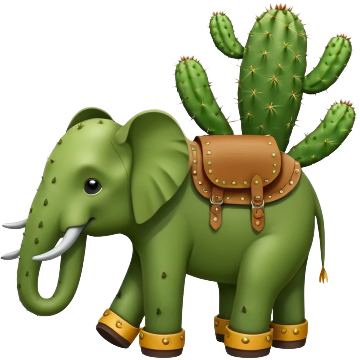 Un elefante con cuerpo de captus y sandalias marrones  emoji