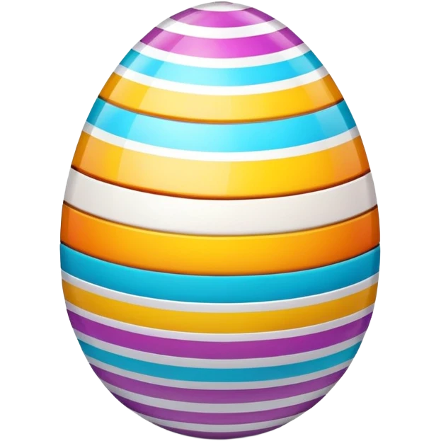Striped Easter Egg emoji