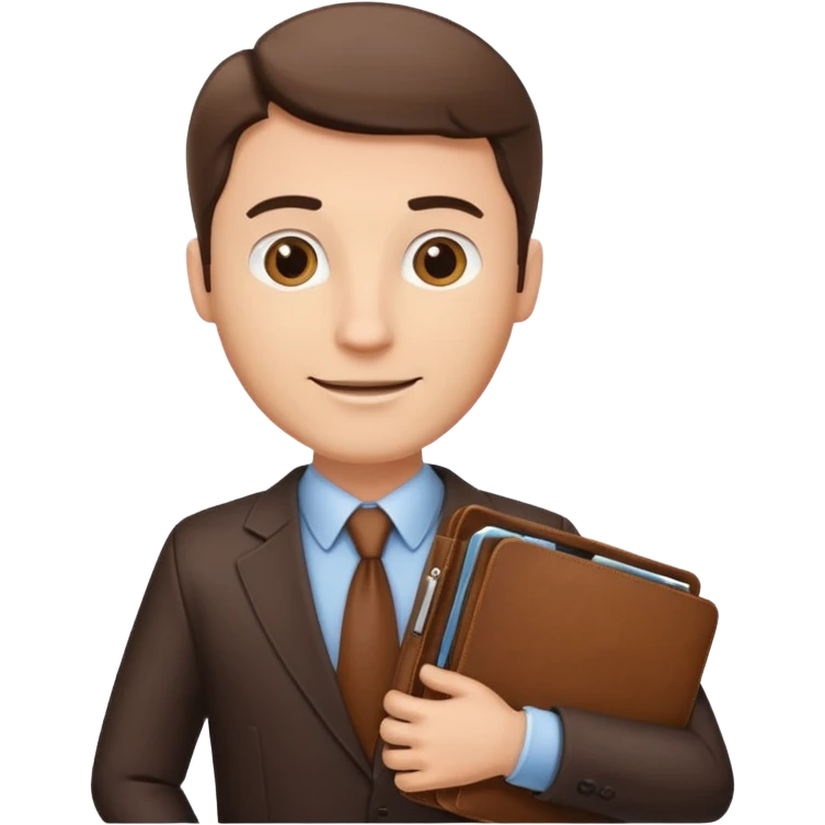 businessman with portfolio emoji