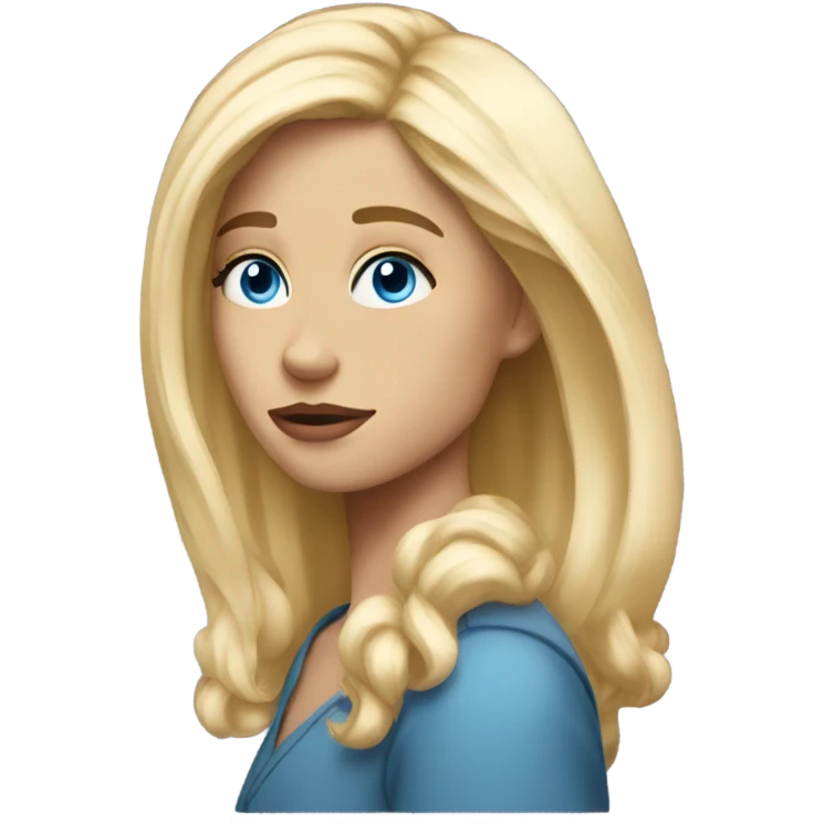 Blue eyed blondie perfect emoji