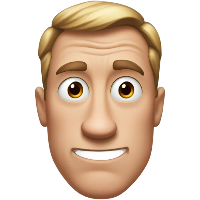 Realistic Mr incredible head with haircut and straight face and left eye facing left and right eye facing right and the THICCEST NOSE and the image is 0.01 percent to 0.1 percent deepfried emoji