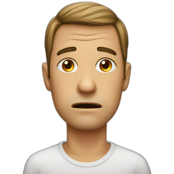 Crying man emoji