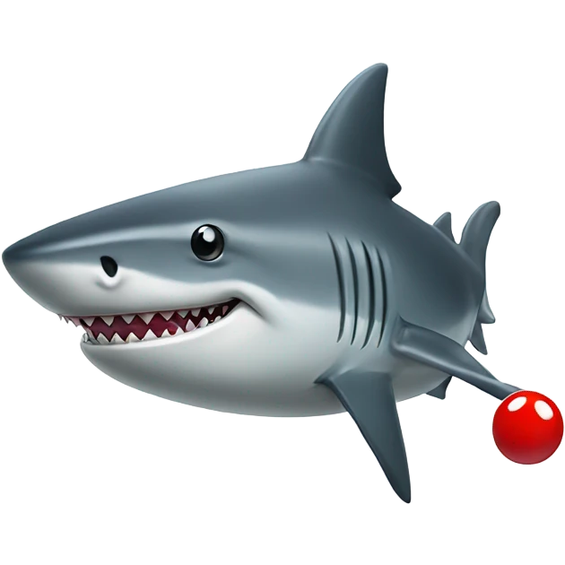 Shark playing pool emoji